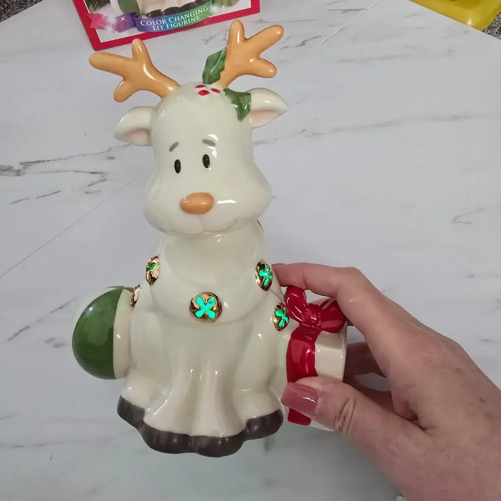 New Lenox Raindeer North Pole Sparkle Light Up Figuren